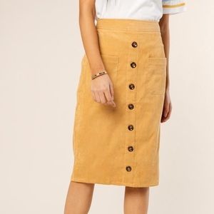Pencil Me In Button Down Pencil Skirt